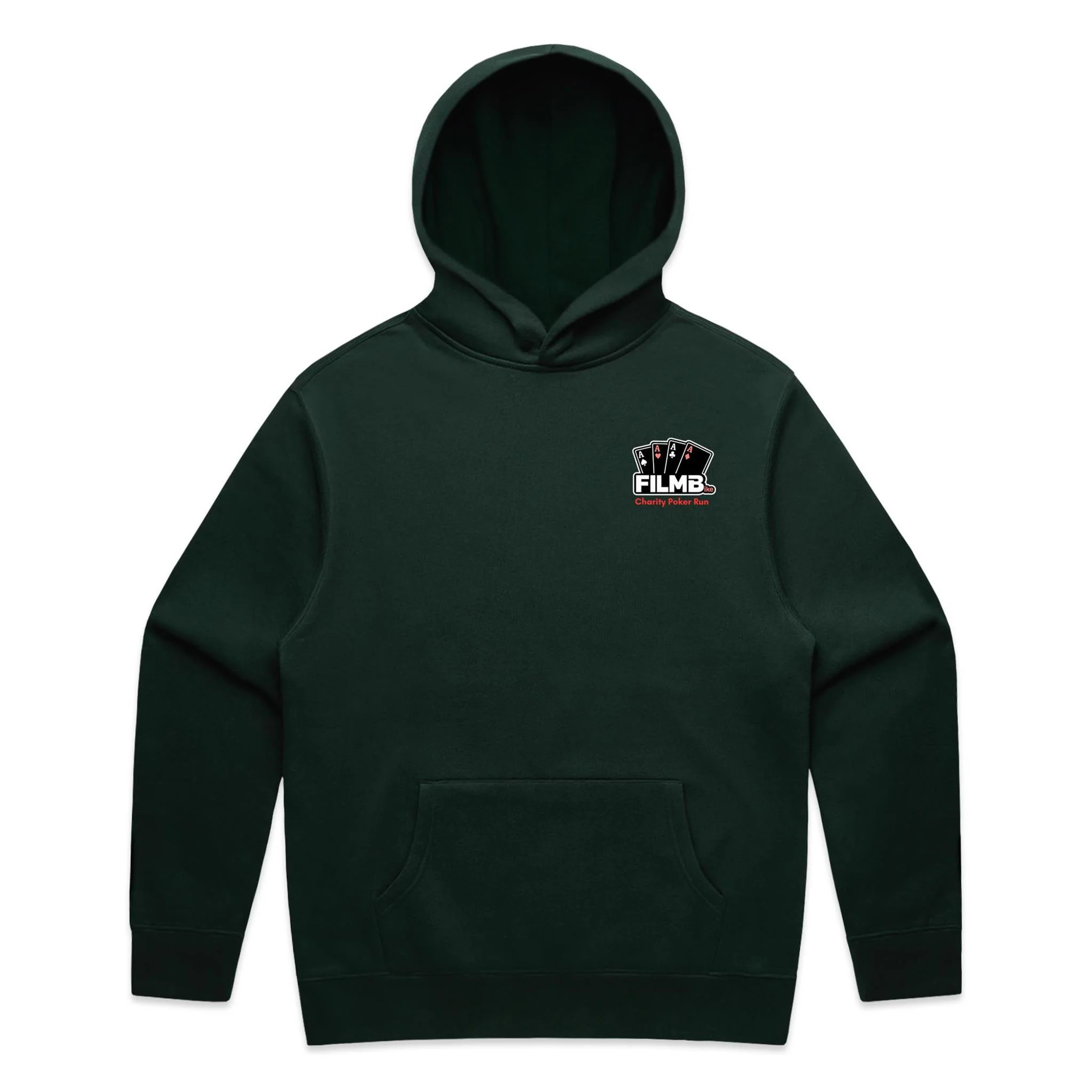 4 Aces Poker Run Relax Hood — Pine Green